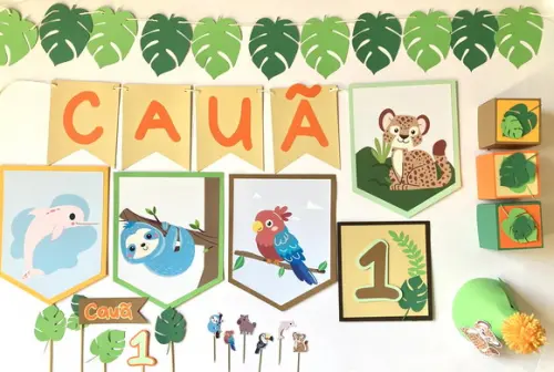 Kit Decoração - Festa Animais Brasileiros