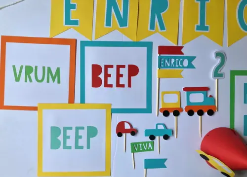 Kit Decoração - Festa Carrinhos / Carros /transporte (mod 7)