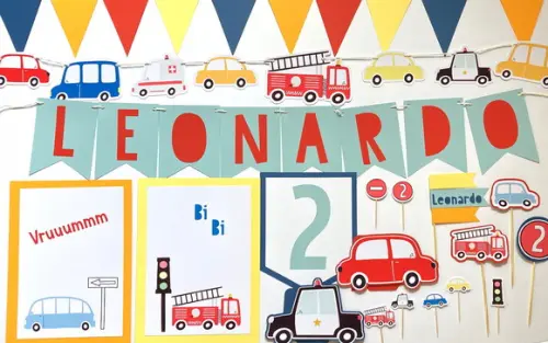 Kit Decoração - Festa Carrinhos / Carros /transporte (mod 1)