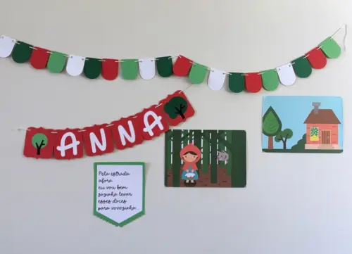 Kit Decoração - Festa Chapeuzinho Vermelho