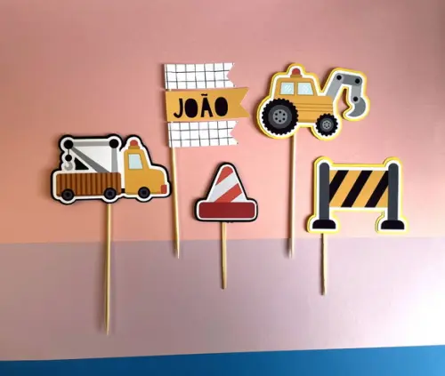 Kit Decoração - Festa Construção - Construtor