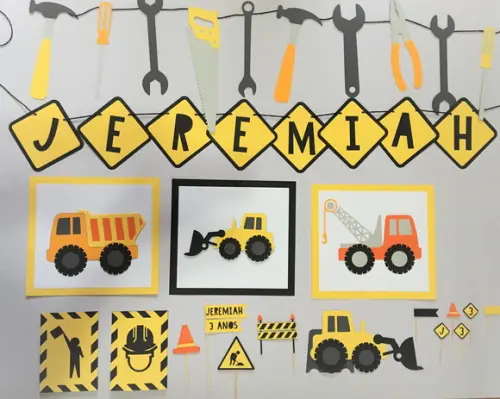 Kit Decoração - Festa Construtor/construção / Trator