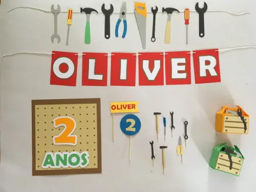 Kit Decoração - Festa Ferramentas / Construtor