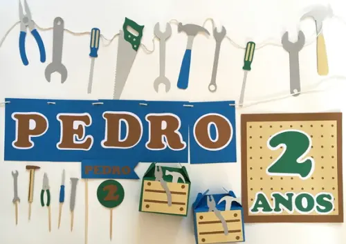 Kit Decoração - Festa Ferramentas / Construtor