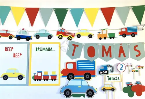 Kit Decoração - Festa Meios de Transporte (mod 10)