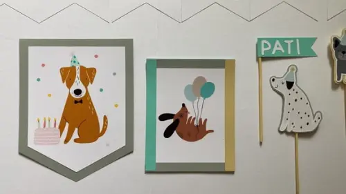 Kit Decoração de Festa - Tema Pet Cachorrinhos (mod 8)