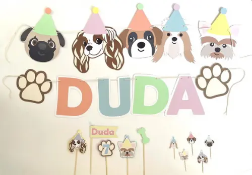 Kit Decoração de Festa - Tema Pet Cachorrinhos Mini