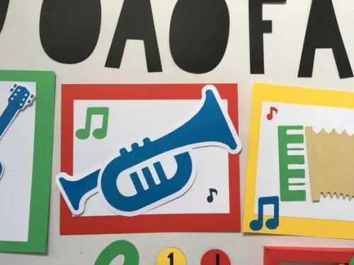 Kit Decoração de Parede e Mesa - Tema Música