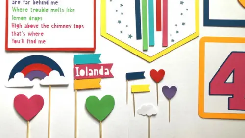 Kit Festa Papelaria - Decoração Arco-iris (mod 2)