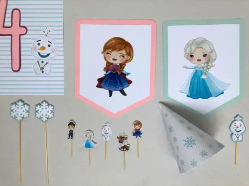 Kit Papelaria - Decoração Festa Frozen