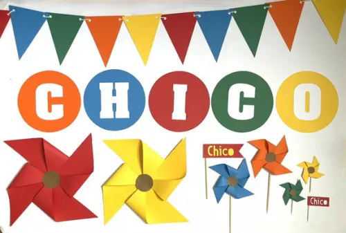 Kit Papelaria para Festa - Decoração Cata-ventos