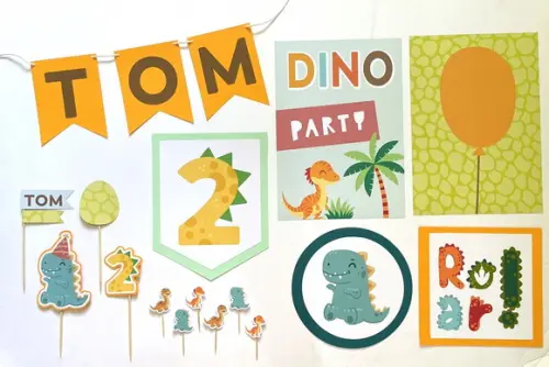 Papelaria para Festa - Decoração Dinossauros
