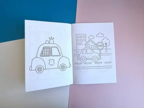 Revistinha de Colorir com Giz Meios de Transporte Tam 21x14