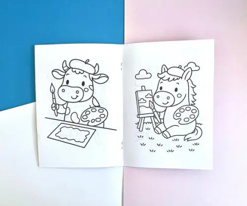 Revistinha Livro de Colorir com Giz Fazendinha Tam 21x14 16