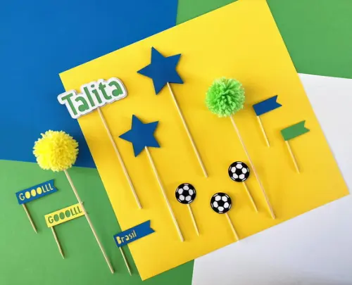 Topo de Bolo e Toppers Futebol - Copa