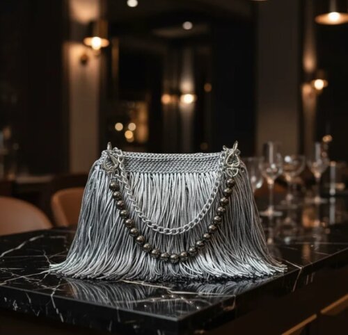 Bolsa Silver Fringe