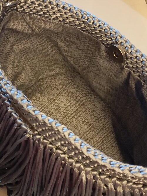Bolsa Silver Fringe