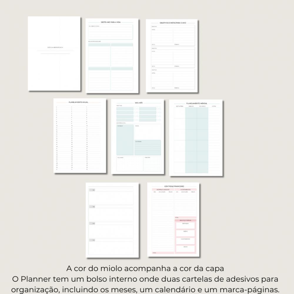 Planner Não Datado - Modelo Slim/Compacto