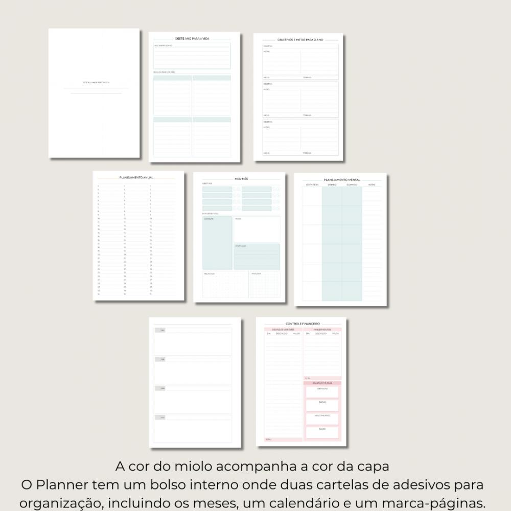 Planner Não Datado - Modelo Slim/Compacto