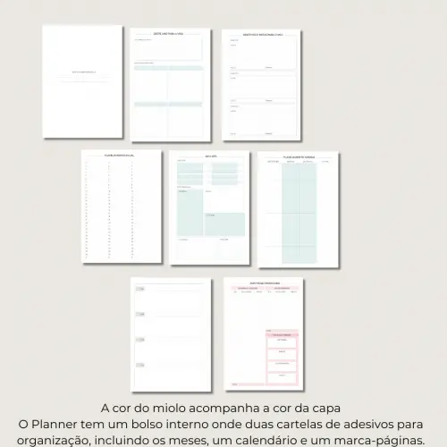 Planner Não Datado - Modelo Slim/Compacto