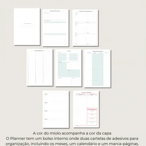 Planner Não Datado - Modelo Slim/Compacto