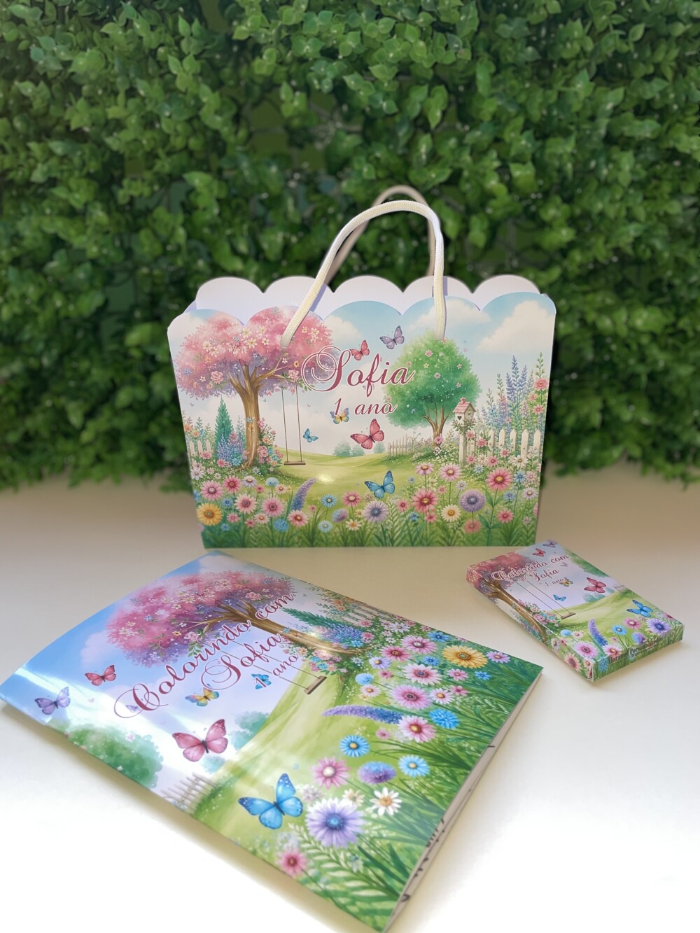 20 KitS Personalizado Sacola + Livro de Colorir+caixa para Lápis