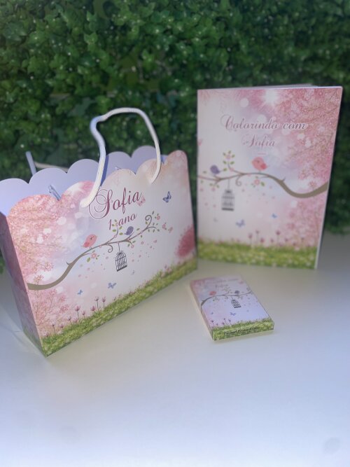 20Kits Personalizado Sacola + Livro de Colorir+caixa para Lápis