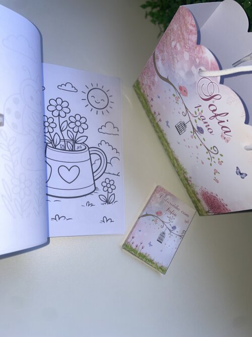 20Kits Personalizado Sacola + Livro de Colorir+caixa para Lápis