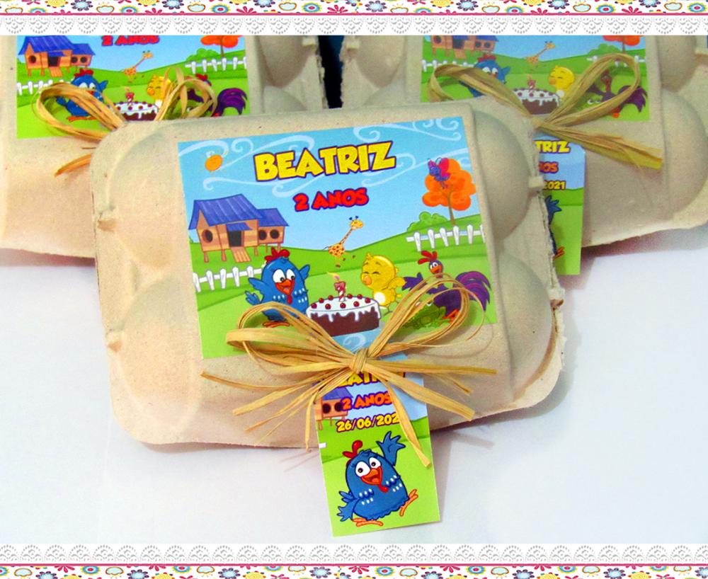 Caixinha de Ovos personalizada Galinha Pintadinha menino