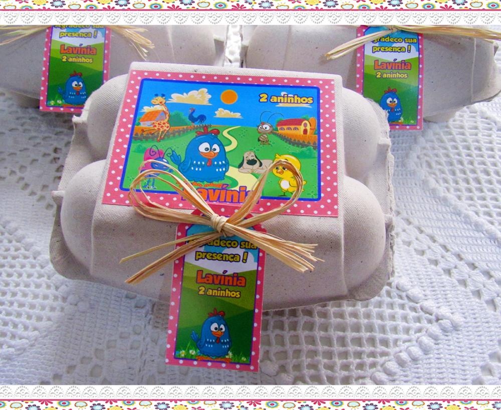 Caixinha de ovos personalizada Galinha Pintadinha Menina