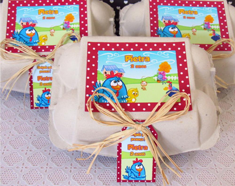 Caixinha de ovos personalizada Galinha Pintadinha Menina
