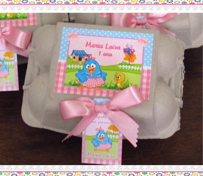 Caixinha de ovos personalizada Galinha Pintadinha Menina
