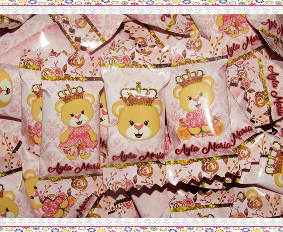 Balinhas Personalizadas Ursinha Princesa