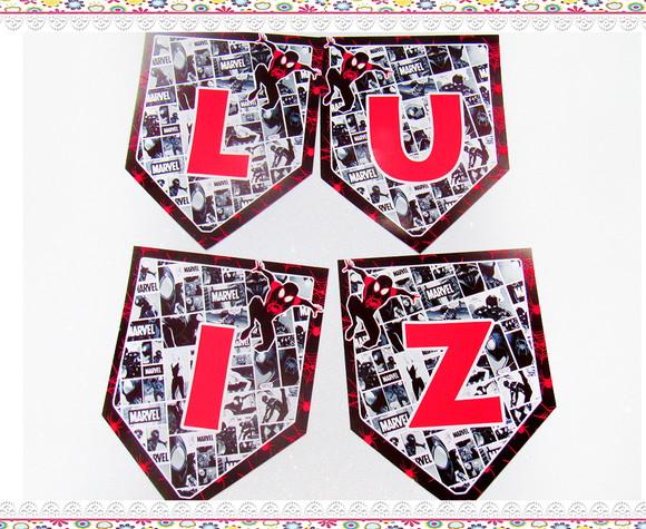 Bandeirolas Personalizadas Homem Aranha Miles Morales