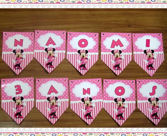 Bandeirolas Personalizadas Minnie