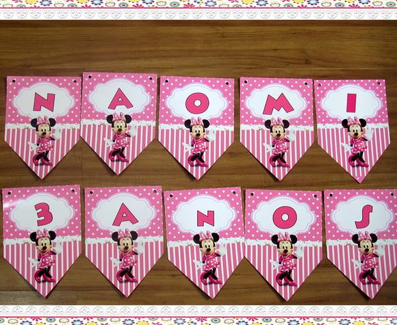 Bandeirolas Personalizadas Minnie