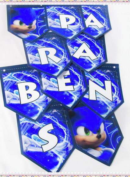 Bandeirolas Personalizadas Sonic
