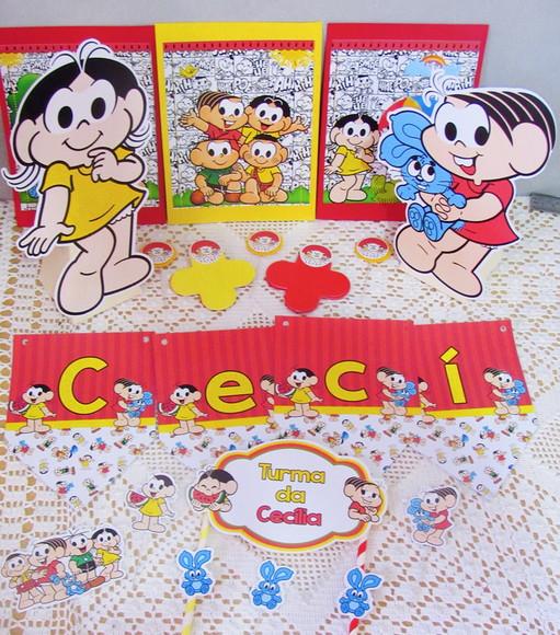 Bandeirolas Personalizadas Turma . Monica