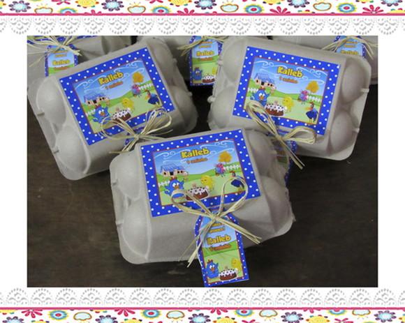 Caixinha de Ovos Galinha Pintadinha Azul