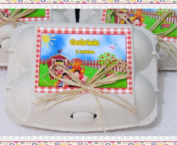 Caixinha de Ovos Personalizada Cocoricó