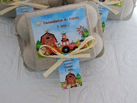 Caixinha de Ovos Personalizada Fazendinha
