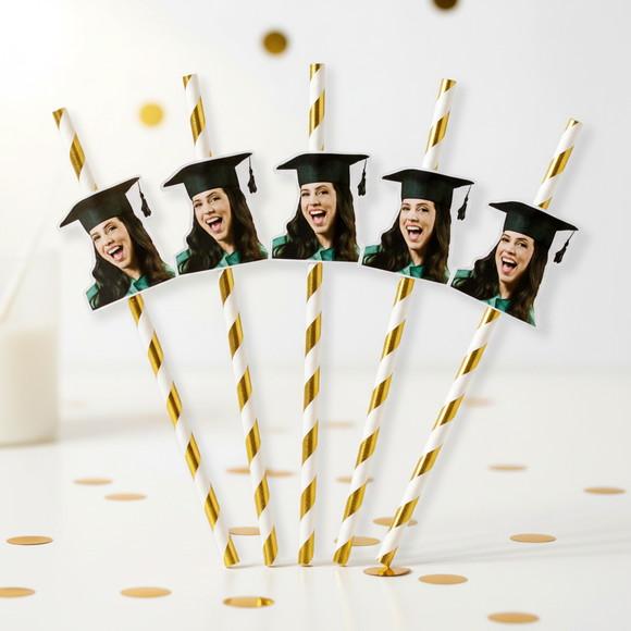 Canudo de Papel Dourado para Formatura