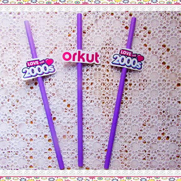 Canudo de Papel Personalizado Anos 2000