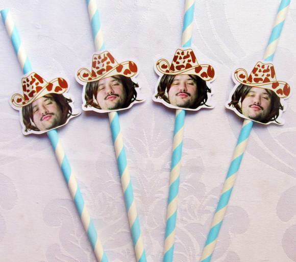 Canudo de Papel Personalizado com Foto