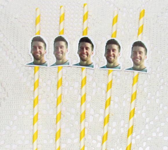 Canudo de Papel Personalizado com Foto