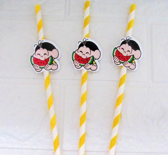 Canudo de Papel Personalizado Magali