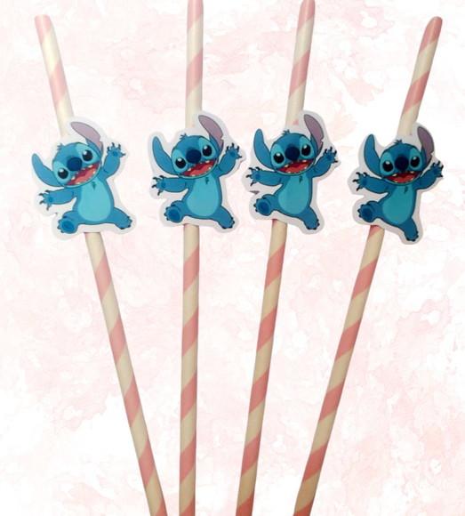 Canudo de Papel Personalizado Stitch