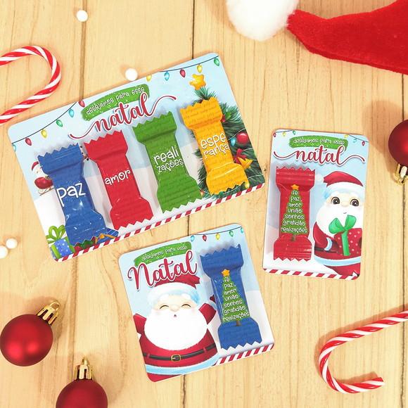 Card com 4 Balinhas Personalizada Natal