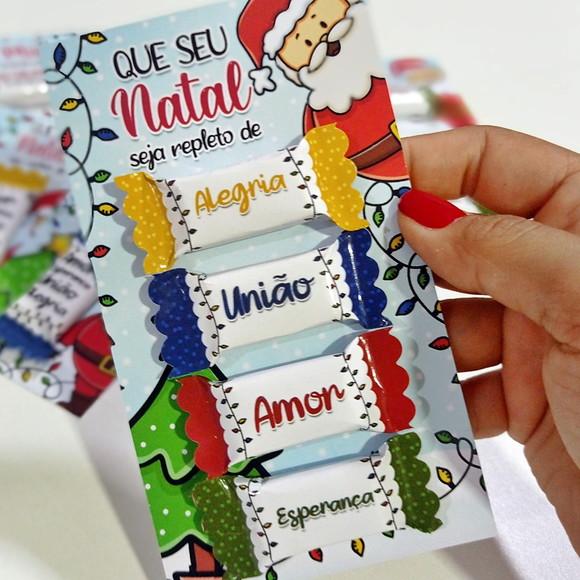 Card com 4 Balinhas Personalizada Natal