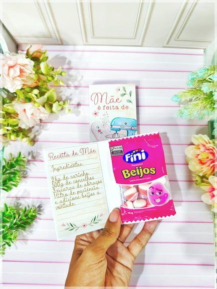 Card com Bala Fini Dia das Mães